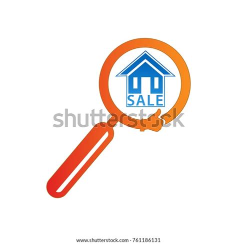 Magnifier Search Nice House Logo Vector Stock Vector Royalty Free