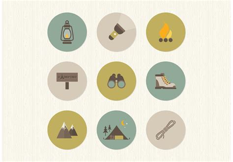 Free Flat Camping Vector Icons 85114 Vector Art at Vecteezy