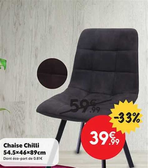 Promo Chaise Chilli 54 5 X 46 X 89 Cm Chez Maxi Bazar ICatalogue Fr