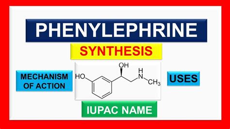 Phenylephrine Synthesis ||Structure|| IUPAC name|| Mechanism of Action ...