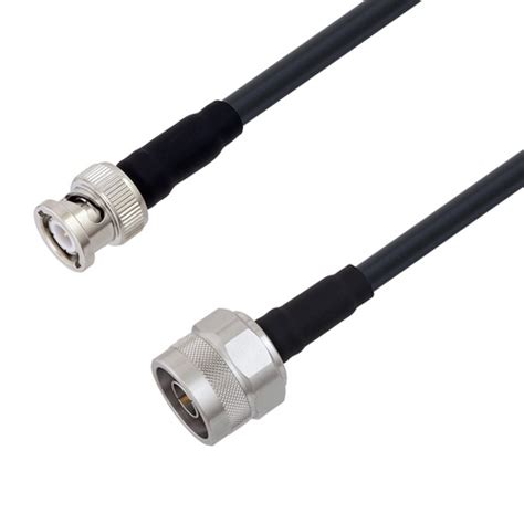 Low Loss BNC Male To N Male Cable Assembly Using LMR 240 DB Coax 5 FT