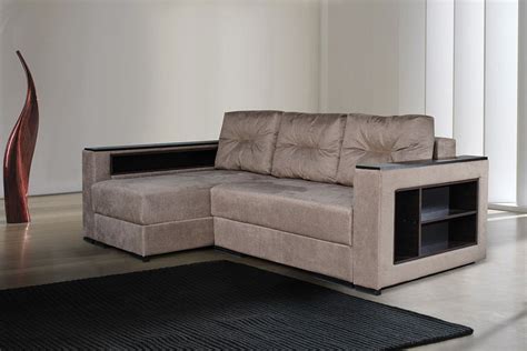 Купить Диван DM-мебель Бристоль угловой (коричневый с полками в ...