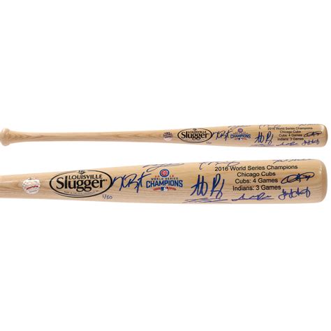 Chicago Cubs Autographed 2016 World Series Champions Louisville Slugger