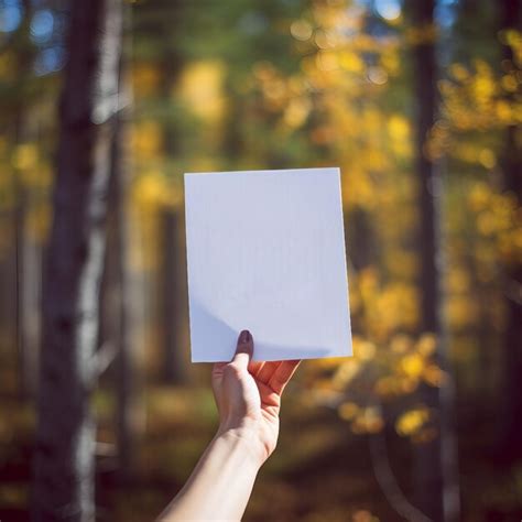 Premium Photo Hands Holding Blank Paper