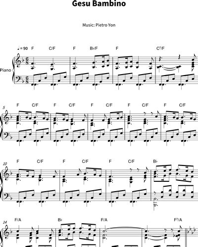 Gesu Bambino Sheet Music By Pietro Yon Nkoda Free 7 Days Trial