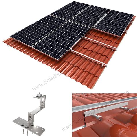 Solar Roof Mounting Kits With Tile Brackets Bottom Mounted SPC RF IK08 DR