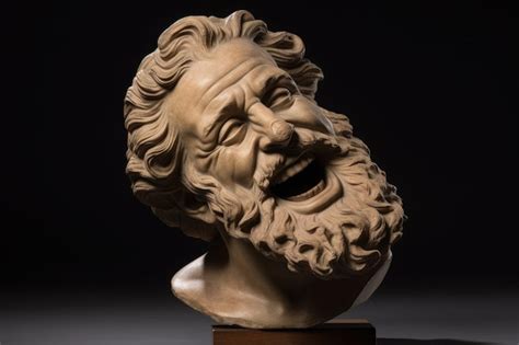 Premium AI Image | a statue of a man laughing