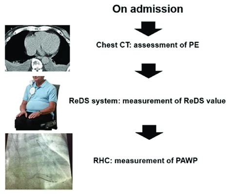 Study Design After The Admission Chest Ct Reds Measurement And Rhc