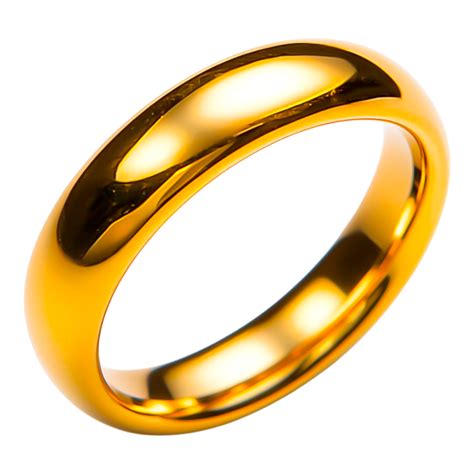 Elegant Gold Wedding Band with Smooth Polished Surface Design 53177474 PNG