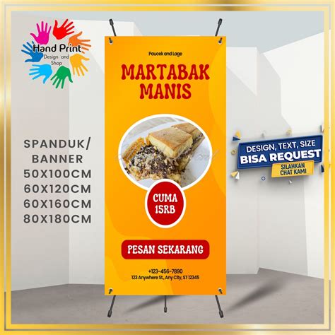 Jual SPANDUK BANNER MMT Martabak Manis Martabak Telor Keju Coklat