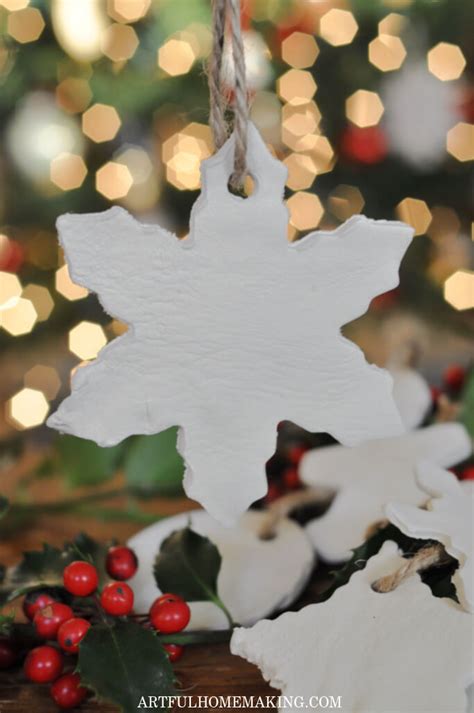 Air Dry Clay Christmas Ornaments Tutorial Artful Homemaking