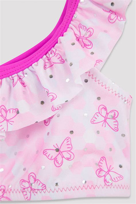 Penti Ok Renkli K Z Ocuk Parlak Kelebek Desenli Tek Omuz Bikini Tak M Fiyat Yorumlar