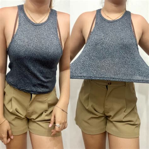 Elfille Plus Size Small To Xl Side Boob Sexy Knitted Halter Top Shopee Philippines