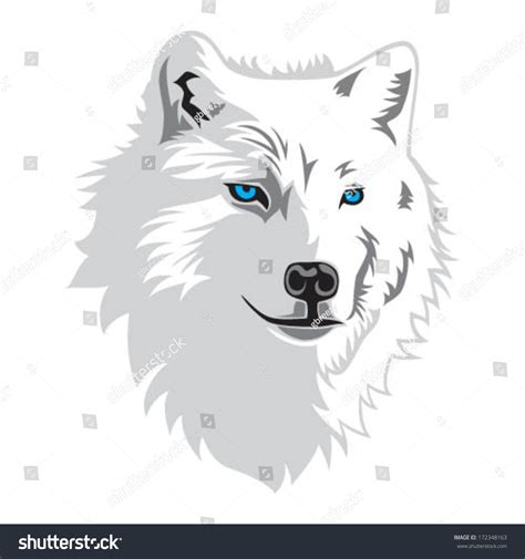 arctic wolf head stock vector royalty   shutterstock
