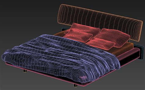 Divan Style Double Bed Design 3d Model Furniture Block Cadbull