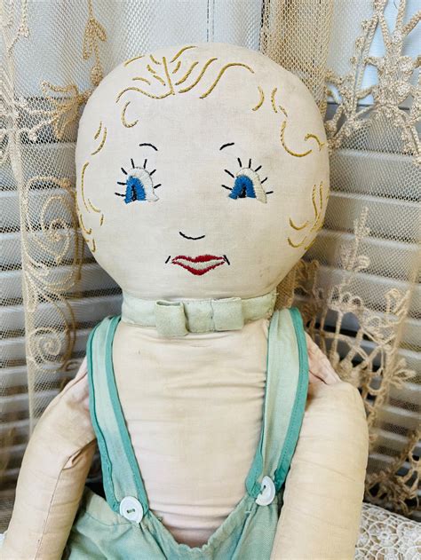 Adorable 1900s Cloth Boy Doll Etsy