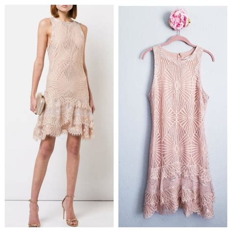 Jonathan Simkhai Dresses Jonathan Simkhai Nude Silver Metallic Lace