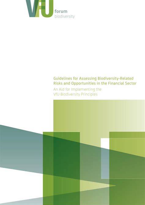 Pdf Guidelines For Assessing Biodiversity Related Risks And · 1 1 Forum Biodiversity