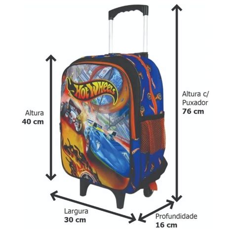 Kit Mochila Infantil Hot Wheels Tam G Rodinhas Elo