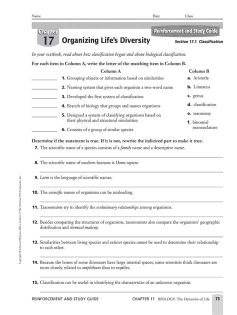 Reinforcement And Study Guide Answers Keys