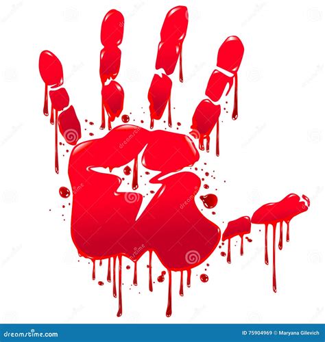 Bloody Hand Stock Vector Illustration Of Design Blood 75904969