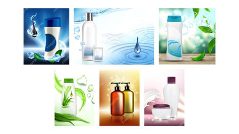 Premium Vector Shampoo And Conditioner Promo Posters Set Vector Anti