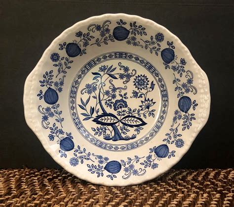 Wedgwood Blue Heritage 8 Vegetable Bowl Blue Onion Serving Bowl Blue