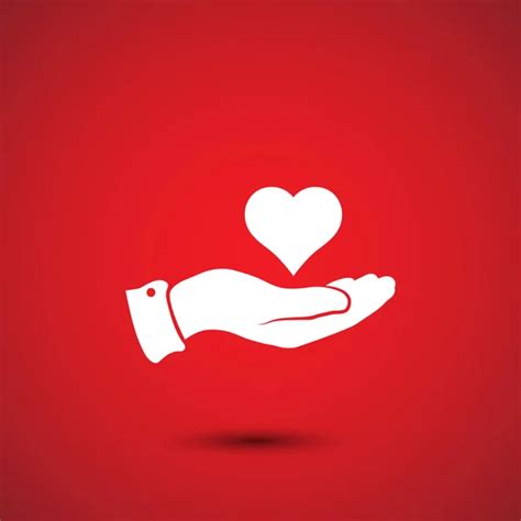 Heart In Hand Icon Stock Vector Best D