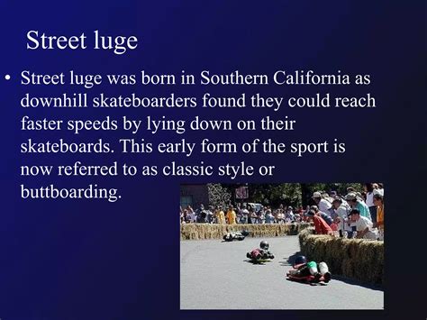 street luging pptx skateboarding extreme sports