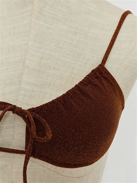 Kahvereng Simli Ba Lama Detayl Kad N Bikini St S Z Vkh Lcw