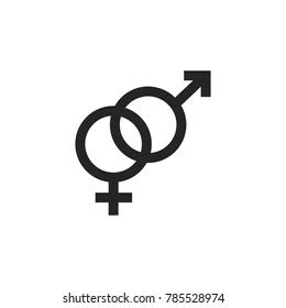 Sex Symbol Sign Vector Black White Stock Vector Royalty Free Shutterstock