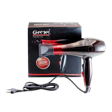 Gemei W Professional Ionic Hair Dryer GM Blow Hot Air Style With Nozzles Hot Cold Air