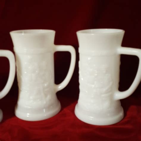 Federal Dining Vintage Federal Feg9 Milk Glass Tavern Mugs Poshmark