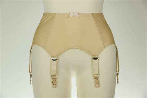 Beige GRETA Nude Retro Style Garter Belt Strap Suspender Etsy