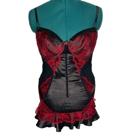 Paramour Intimates Sleepwear Piece Maidschoolgirl Lingerie Set W Fish One Bodice And