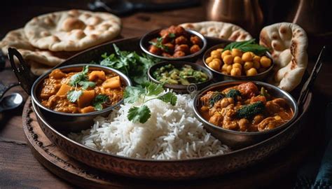 Freshly Cooked Meal In Rustic Crockery Bowl Generated By Ai Stock Photo