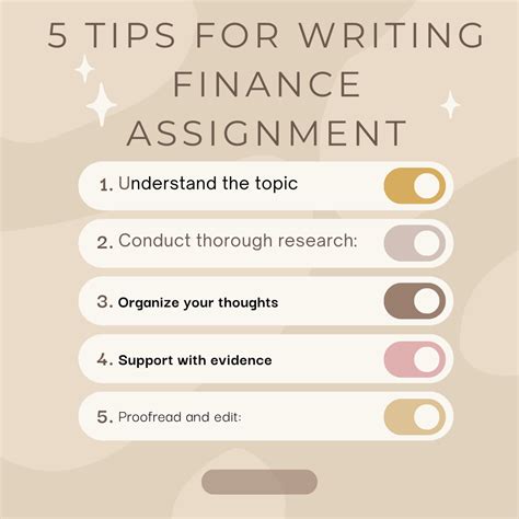 tips  writing finance assignment  shawn marsh jul  medium