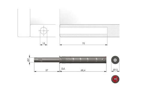 Odbojnik meblowy AMF15/GR Meblowyuchwyt.pl