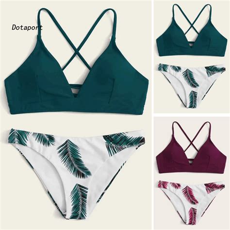 KDDT High Waisted Bikini Set Slimming High Waisted Pants Sexy Cross Straps Bikini Set With High