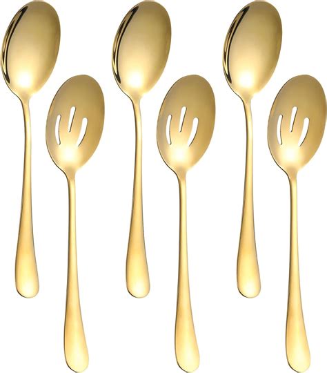 6 Pieces Serving Spoons Set 87 Inch Serving Spoon