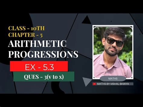 Class Chapter Ex Ques V X Arithmetic Progressions Ncert