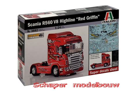 Scania 560 V8 Highline Red Griffin Schaper Modelbouw