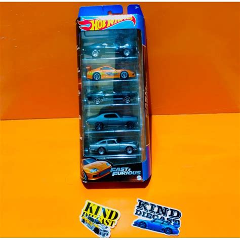 Hot Wheels Gift Pack Fast And Furry Five Pack Toyota Supra Shopee