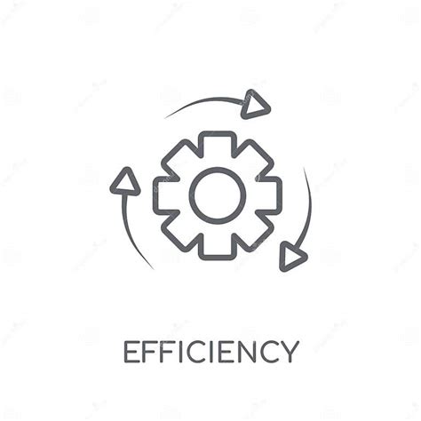 Efficiency Lineair Pictogram Modern Het Embleemconcept O Van De