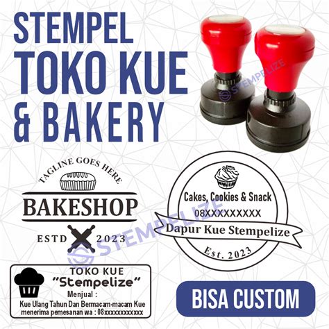 jual stempel toko kue bakery usaha kue shopee indonesia