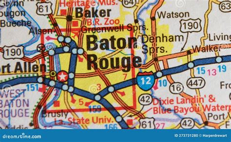 Map Image Of Baton Rouge Louisiana Stock Photo Image Of Chewsville