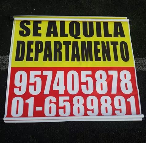 Aviso Se Vende Alquila 60x60 Con Tubo Cartel Inmobiliario Cuotas Sin