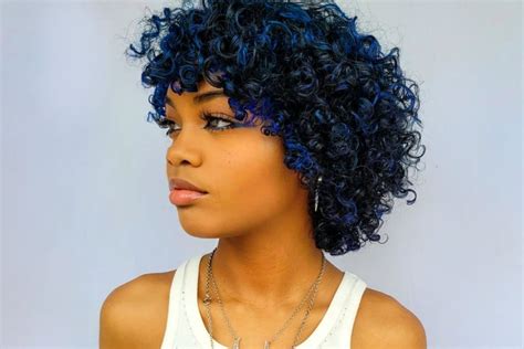 Midnight Blue Hair Color On Black Women