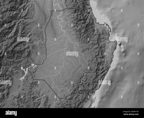 Isabela Province Of Philippines Grayscale Elevation Map With Lakes