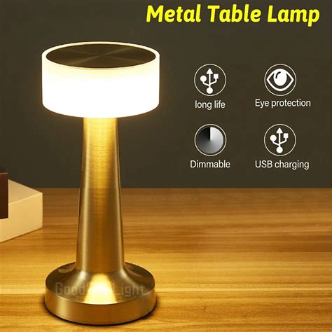 Lampe LED Tactile En M Tal Rechargeable Luminaire D Coratif D Nik Id Al